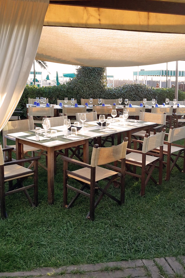 Giardino del ristorante del Bagno Lido
