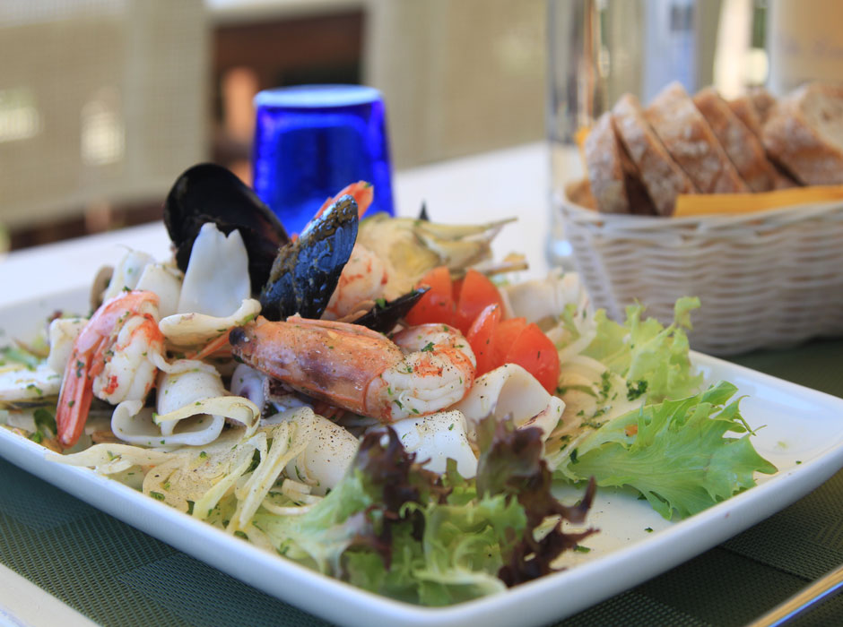 Alcuni piatti del ristorante del Bagno Lido