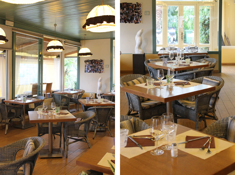 Interni del ristorante del Bagno Lido